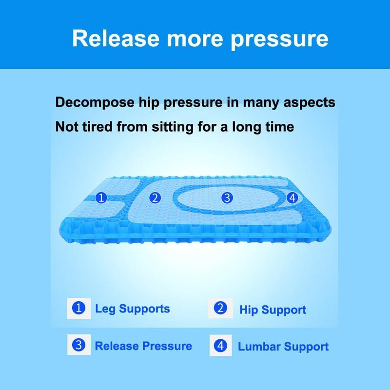 Cuscino Multifunzionale in Gel, Fresco E Traspirante, Cuscino Elastico per Il Sostegno Del Sedile, per Alleviare L'Affaticamento Dell'Anca