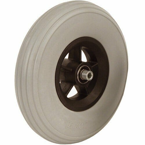 06033006 8' grey polyurethane wheel with 6 spokes