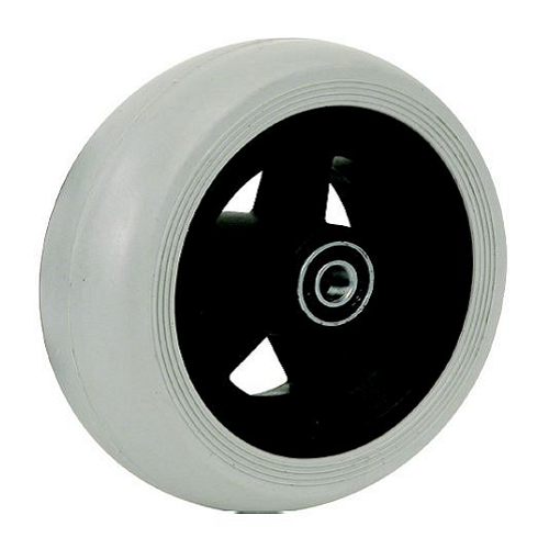 06033019 Wheel 5.5 in grey rubber plastic rim