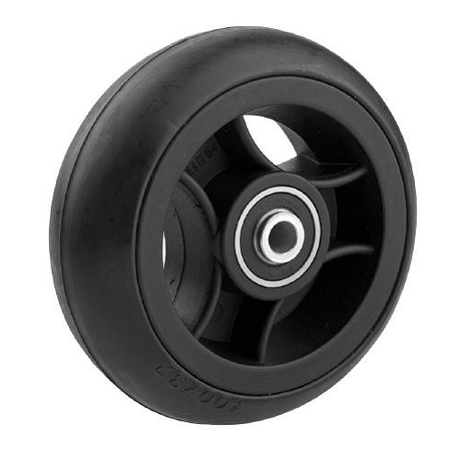 06033020 4' solid rubber wheel grey round profile