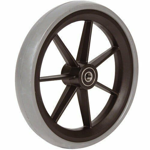 06033028 7' grey rubber wheel flat profile