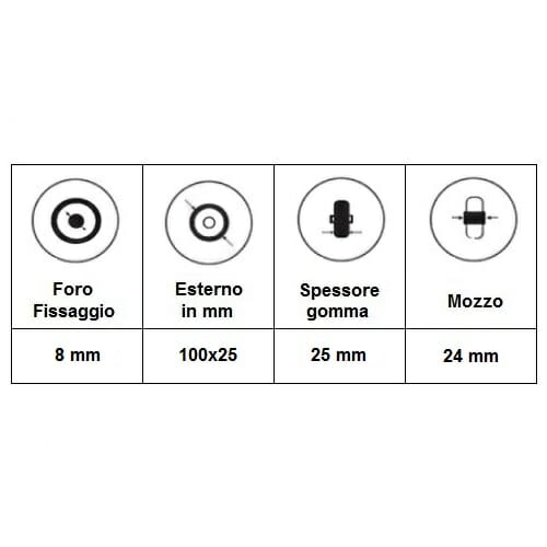 06033128 Wheel 4' without transparent LED