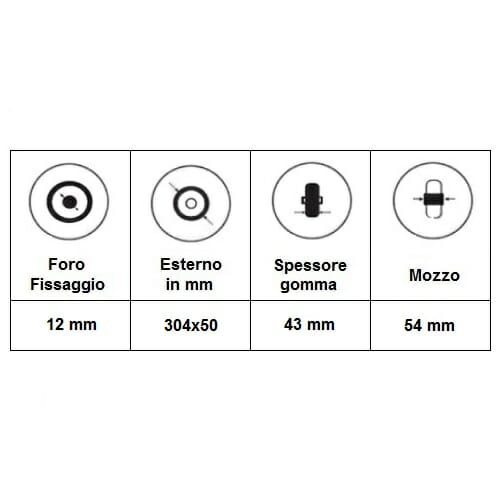 06033144 Wheel 12 with grey tyre and puncture-proof insert