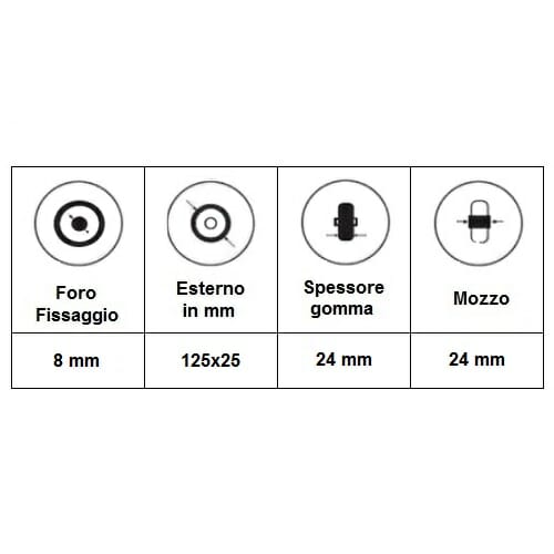 06033273 Ruota 5' senza LED trasparente