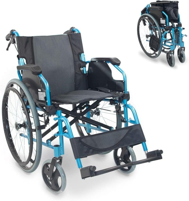 Folding Wheelchair, Bolonia, Aluminum, Folding Armrests, Removable Footrest