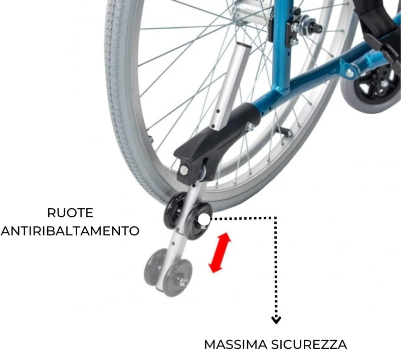 Folding Wheelchair, Venecia, Removable Wheels With One Button