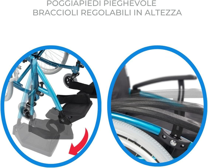 Folding Wheelchair, Venecia, Removable Wheels With One Button