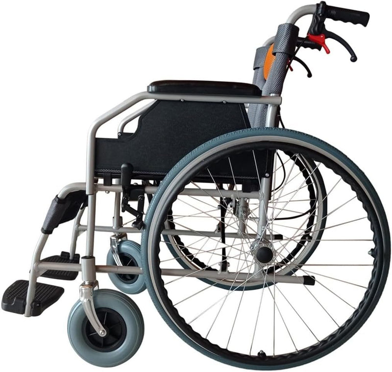 LIGERA Wheelchair Folding Self-Propelled Aluminum Wheelchair for Elderly