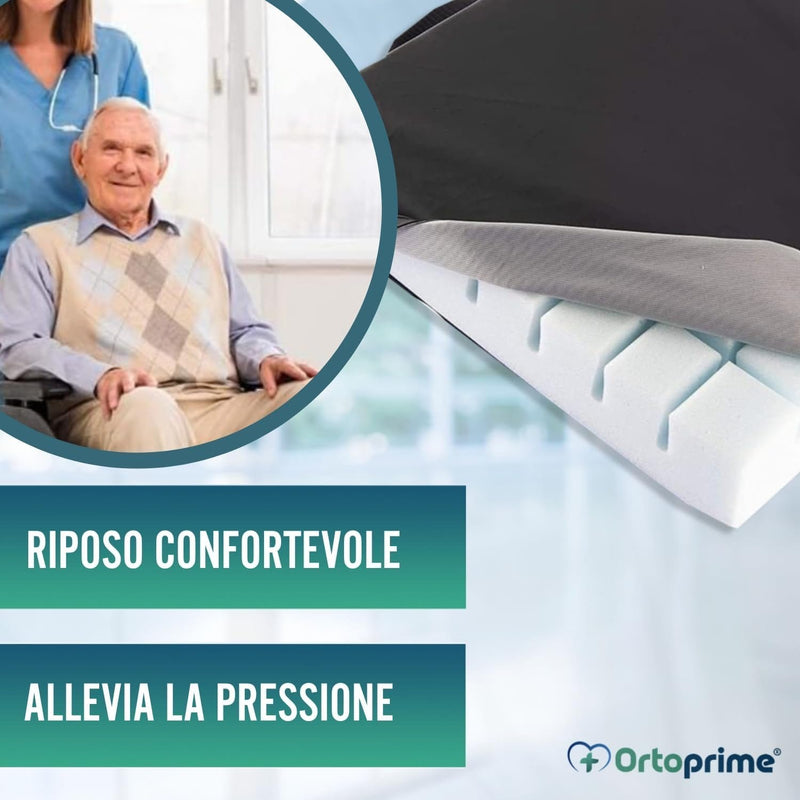 Cuscino Antidecubito per Sedia a Rotelle in Memory Foam - Cuscino Ortopedico per Sedia Da Ufficio Auto E Casa - Cuscino Antidecubito per Anziani E Disabili