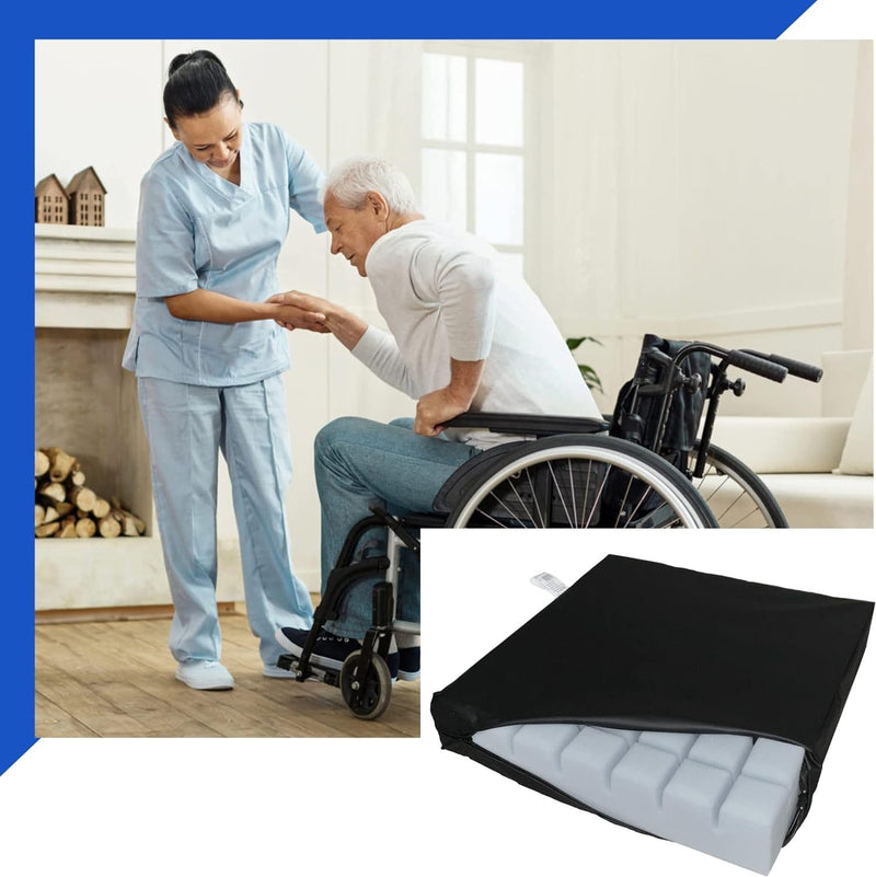 HR Foam Anti-Decubitus Cushion Fluted Waterproof Orthopedic Cushion for Pressure Ulcers in the Lumbar and Coccyx Area