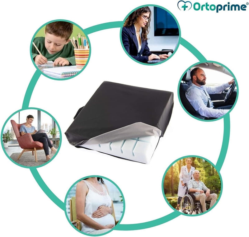 Cuscino Antidecubito per Sedia a Rotelle in Memory Foam - Cuscino Ortopedico per Sedia Da Ufficio Auto E Casa - Cuscino Antidecubito per Anziani E Disabili