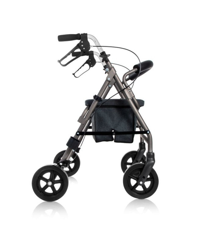 Durable Aluminum Walker with Seat and Brake Lever 4200XL