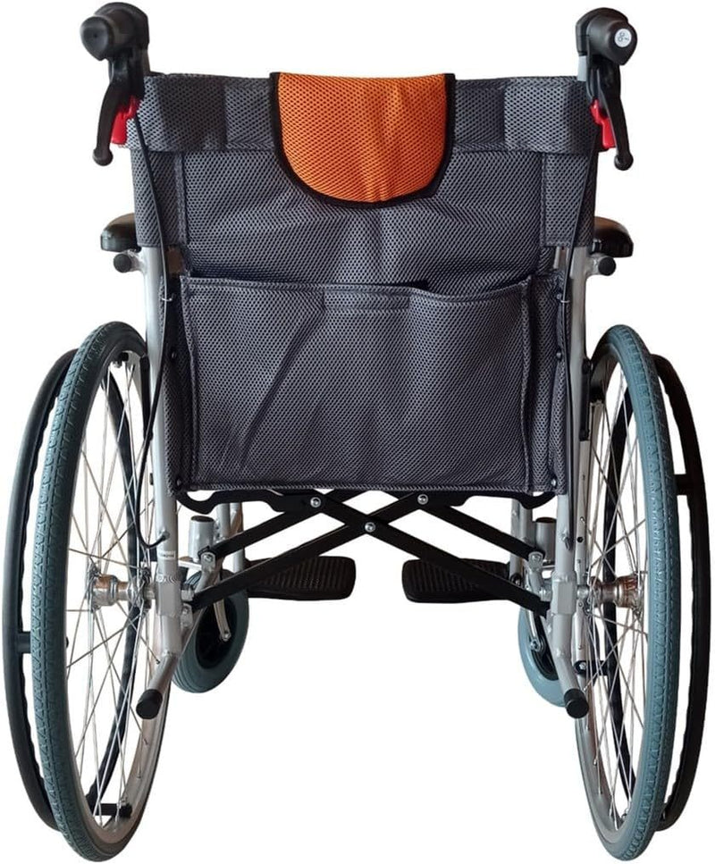 LIGERA Wheelchair Folding Self-Propelled Aluminum Wheelchair for Elderly