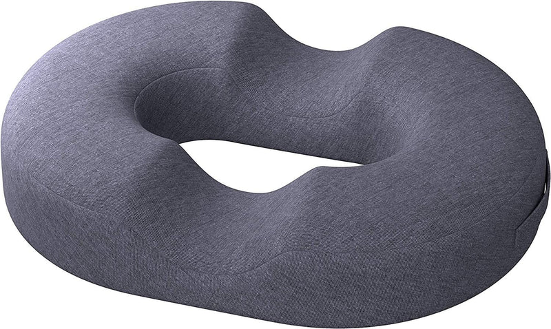 Anti-decubitus Cushion - Orthopedic Donut in Memory Foam and Gel - Ergonomic Seat for Back and Coccyx - for Gaming, Car and Office