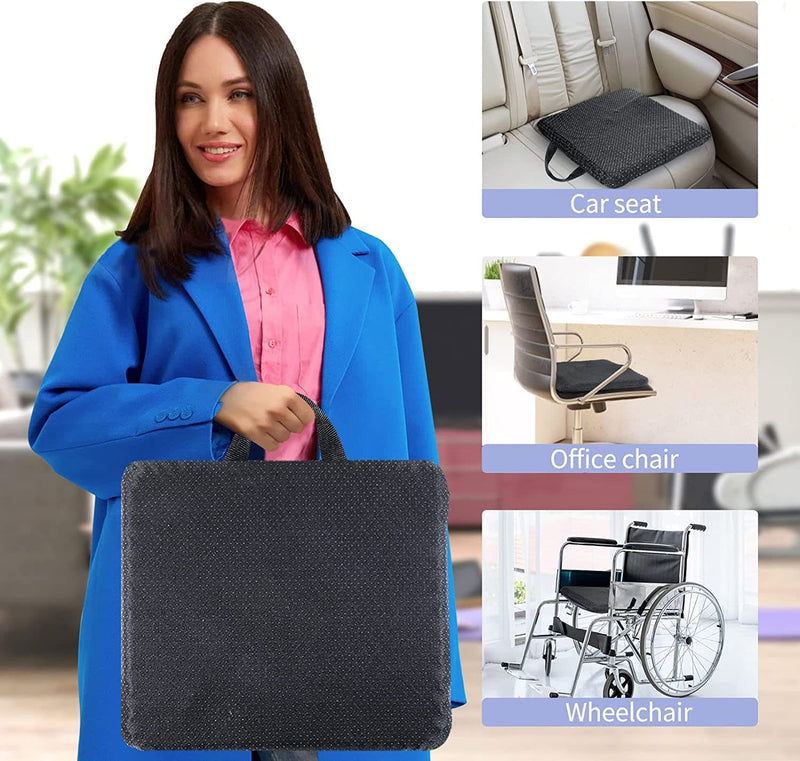 Gel Chair Cushion, Gel Cushion, Office Chair Cushion to Reduce Hip Pressure, Coccyx Cushion, Breathable Chair Cushions for Car/Office/Home/Wheelchair