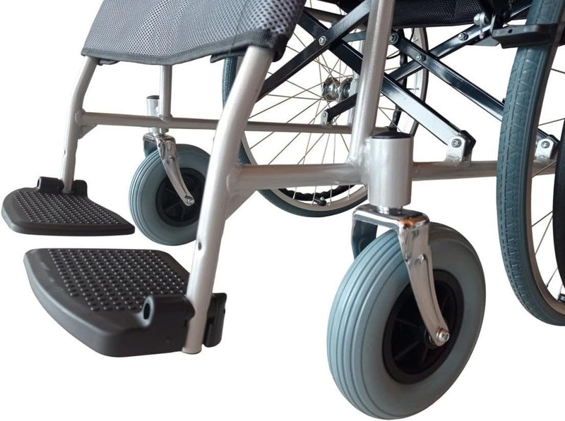 LIGERA Wheelchair Folding Self-Propelled Aluminum Wheelchair for Elderly