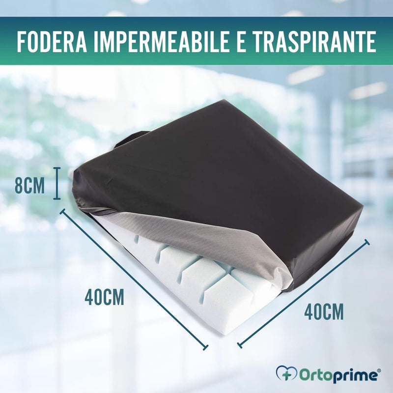 Cuscino Antidecubito per Sedia a Rotelle in Memory Foam - Cuscino Ortopedico per Sedia Da Ufficio Auto E Casa - Cuscino Antidecubito per Anziani E Disabili