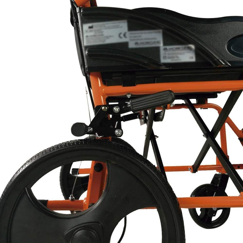 Wheelchair, Folding, Lightweight, Folding Backrest, Aluminum