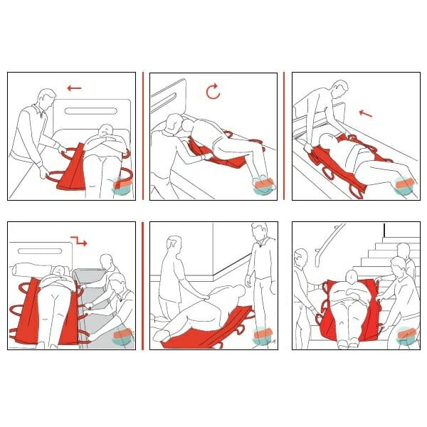 Allmobility stretcher sheet for moving