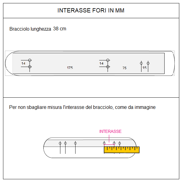 Bracciolo in poliuretano fissaggio piatto largo 07033006