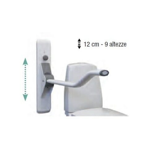 Folding armrest for Ergo Onda toilet