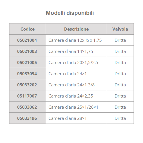 Camera d'aria Schwalbe