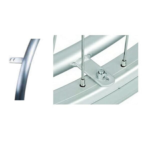 Handrail for wheelchair wheels in stainless steel