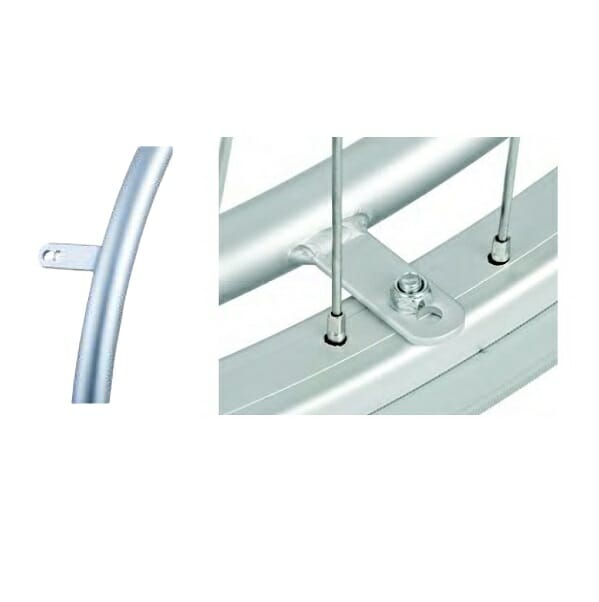 Handrail for wheelchair wheels in aluminum