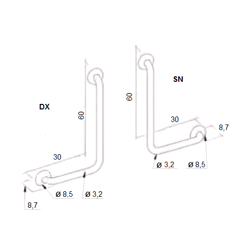 Allmobility 90° angled handle