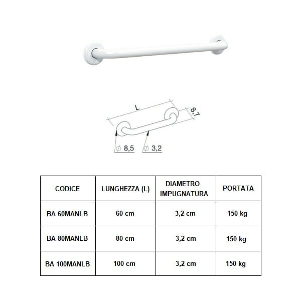 Allmobility fixed steel handle