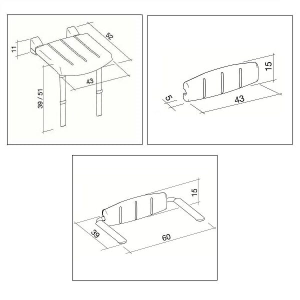 Allmobility SEDRIBALGAMB Folding Wall Seat