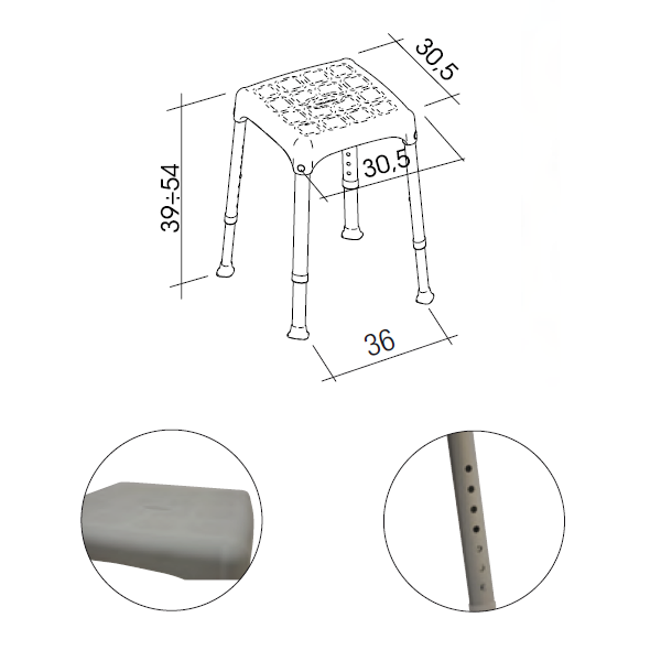 Shower stool COMPACT Allmobility