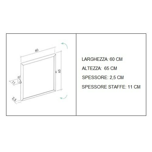 Specchio inclinabile con cornice Allmobility