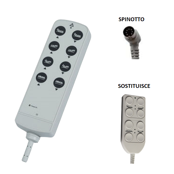 8-button bed remote control 02146004