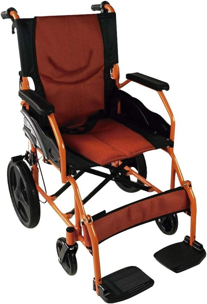 Wheelchair, Folding, Lightweight, Folding Backrest, Aluminum