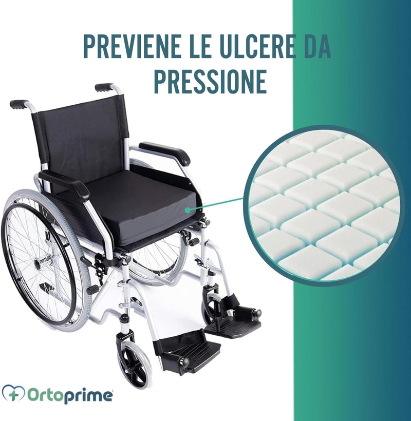 Cuscino Antidecubito per Sedia a Rotelle in Memory Foam - Cuscino Ortopedico per Sedia Da Ufficio Auto E Casa - Cuscino Antidecubito per Anziani E Disabili