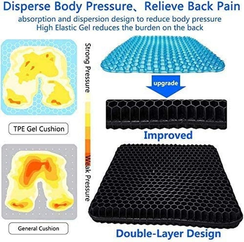 Chair Cushion, Gel Cushion, Cool and Breathable, To Relieve Hip Fatigue for Home and Office