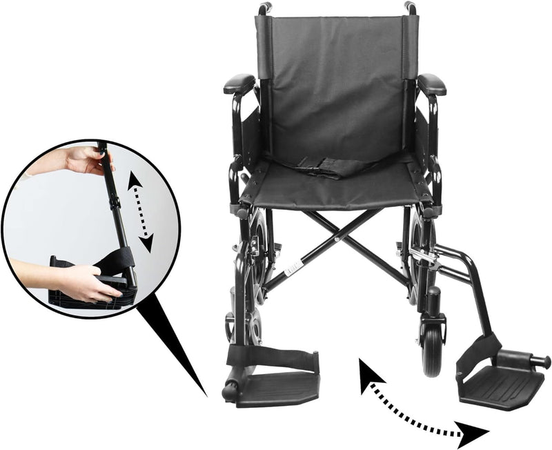 Folding Wheelchair, Elderly Transport Wheelchair