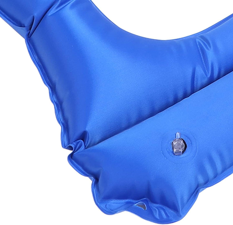 Cuscino per Sedile Gonfiabile Con Foro Cuscino per Sedia Antidecubito per Sedia a Rotelle Cuscino per Sedile Ad Aria Confortevole Cuscino per Sedia WC Pieghevole Con Pompa Blu