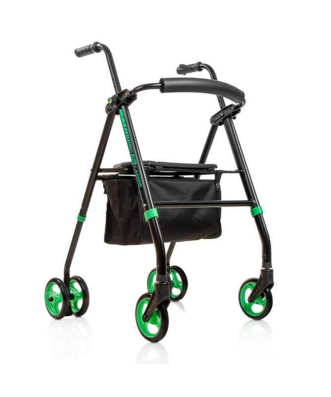 Walker with seat and pressure or lever brake FP/FM d'elite