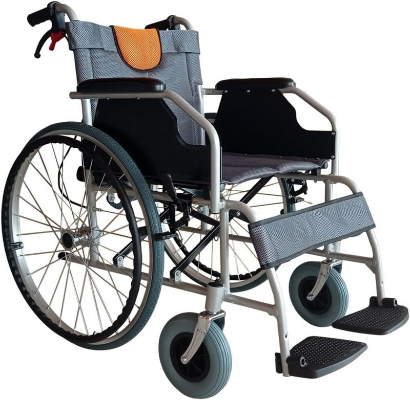 LIGERA Wheelchair Folding Self-Propelled Aluminum Wheelchair for Elderly